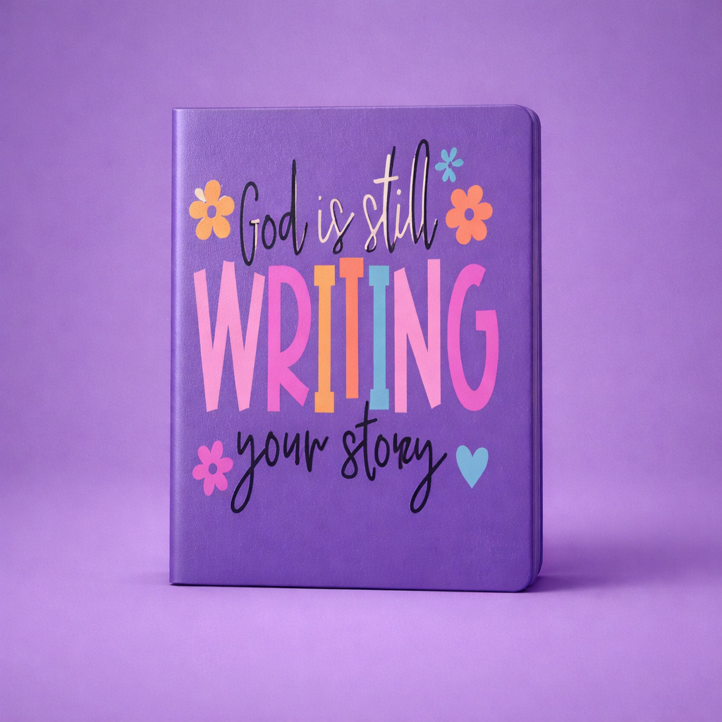 God is still Writing your story Custom Notebook