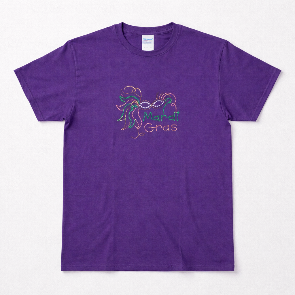 Mardi Gras Rhinestone T-Shirt
