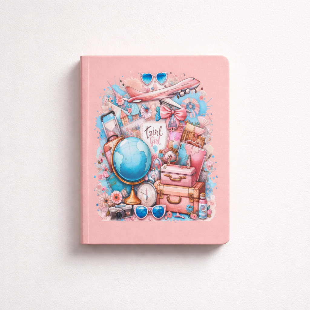 Travel Girl Custom Notebook