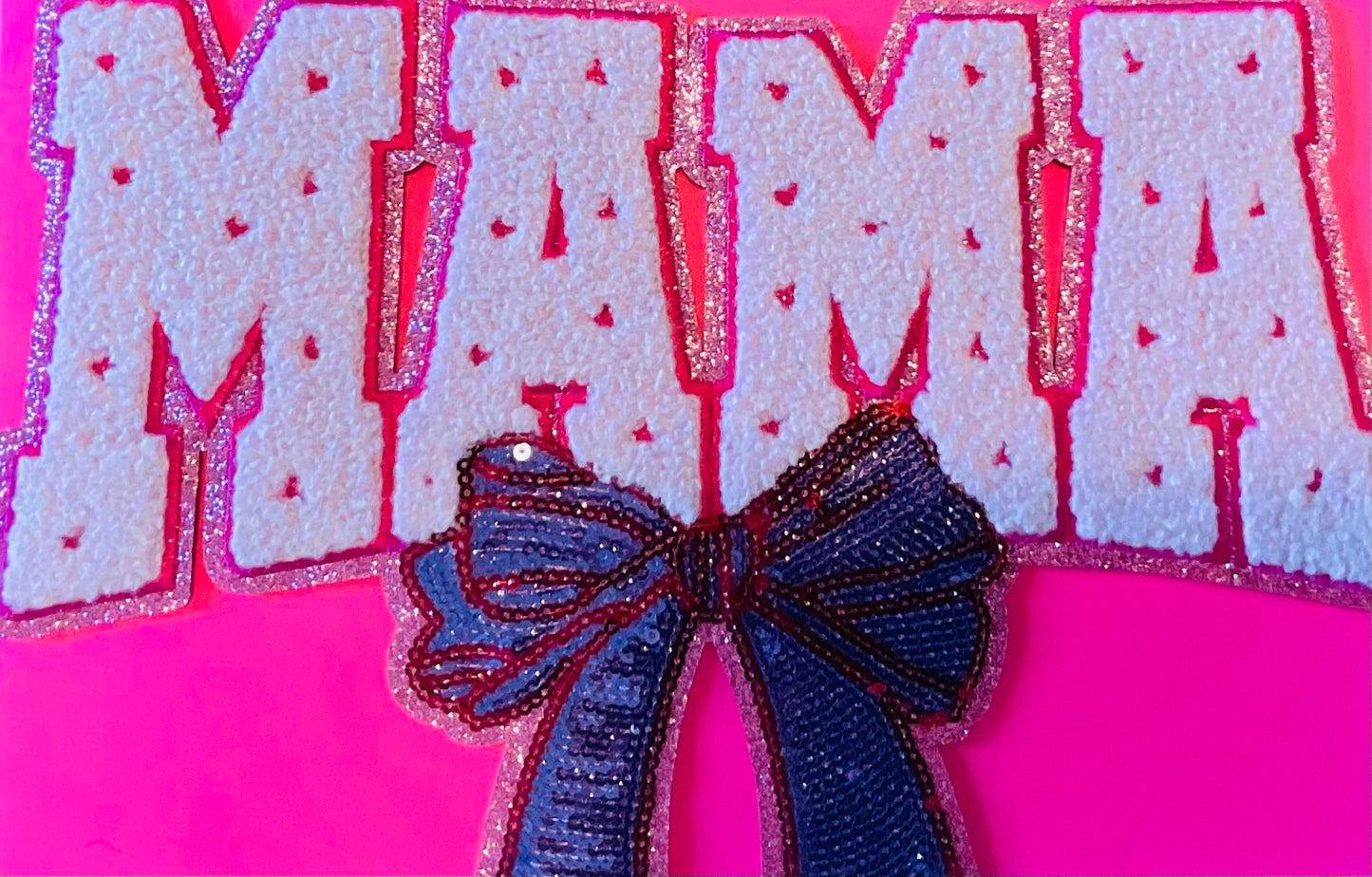 MAMA Chenille Iron On Patches