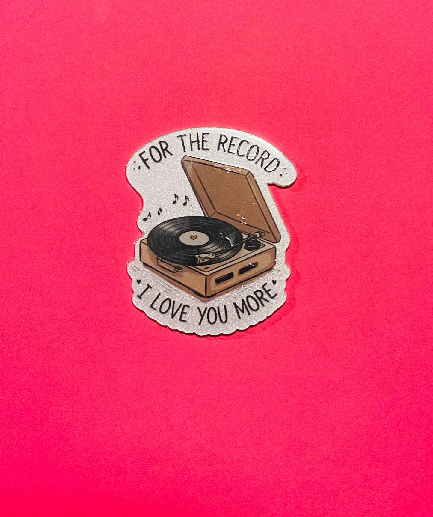 For The Record Acrylic Flatback Piece