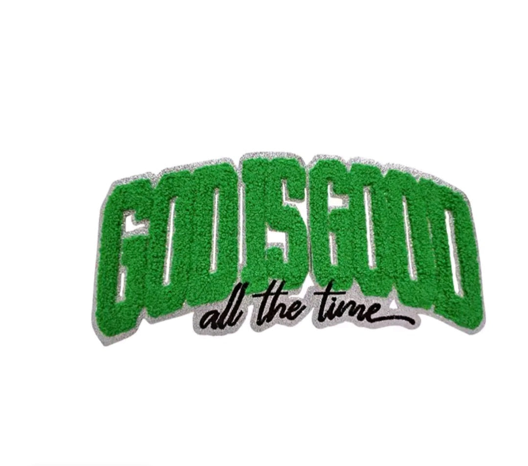 God is Good Chenille Iron On Patches
