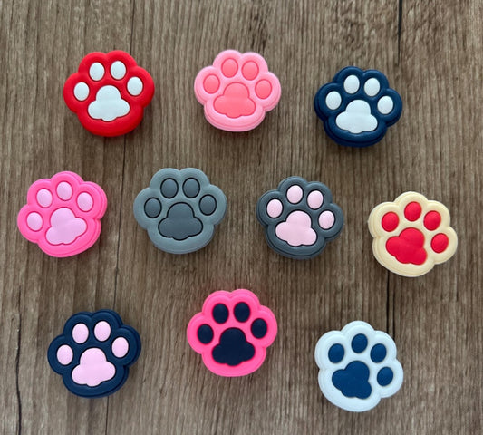 Paw Print Shoe Charms