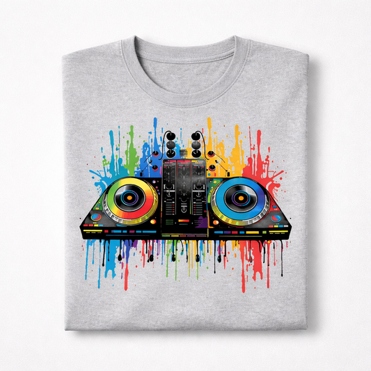 Colorful Splash DJ Mixer T-Shirt