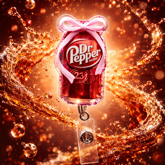 D Pepper Drink Badge Reel