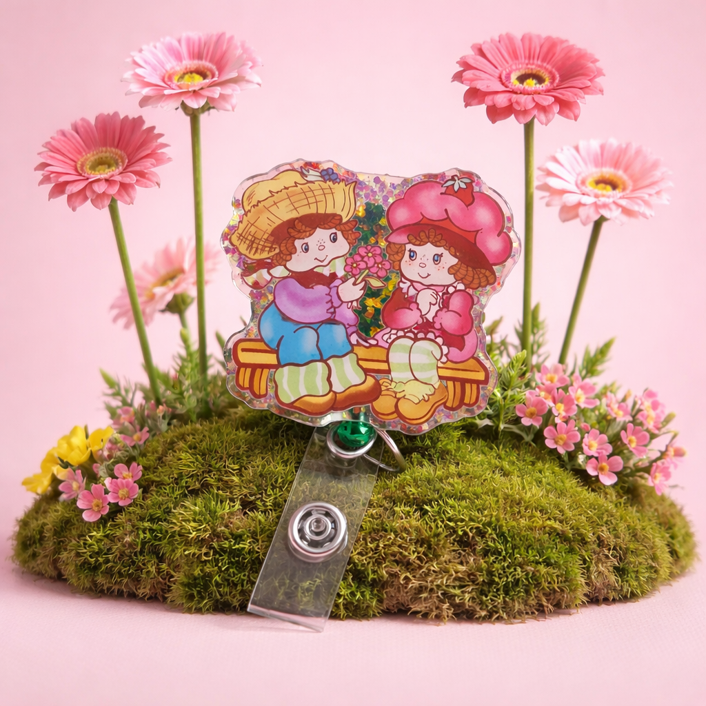 Strawberry Girl and Friend Badge Reel