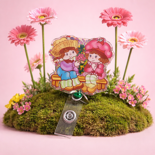 Strawberry Girl and Friend Badge Reel