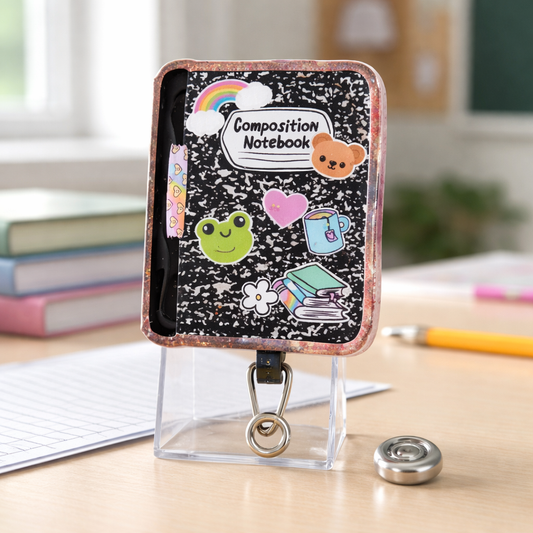 Composition Notebook Badge Reel