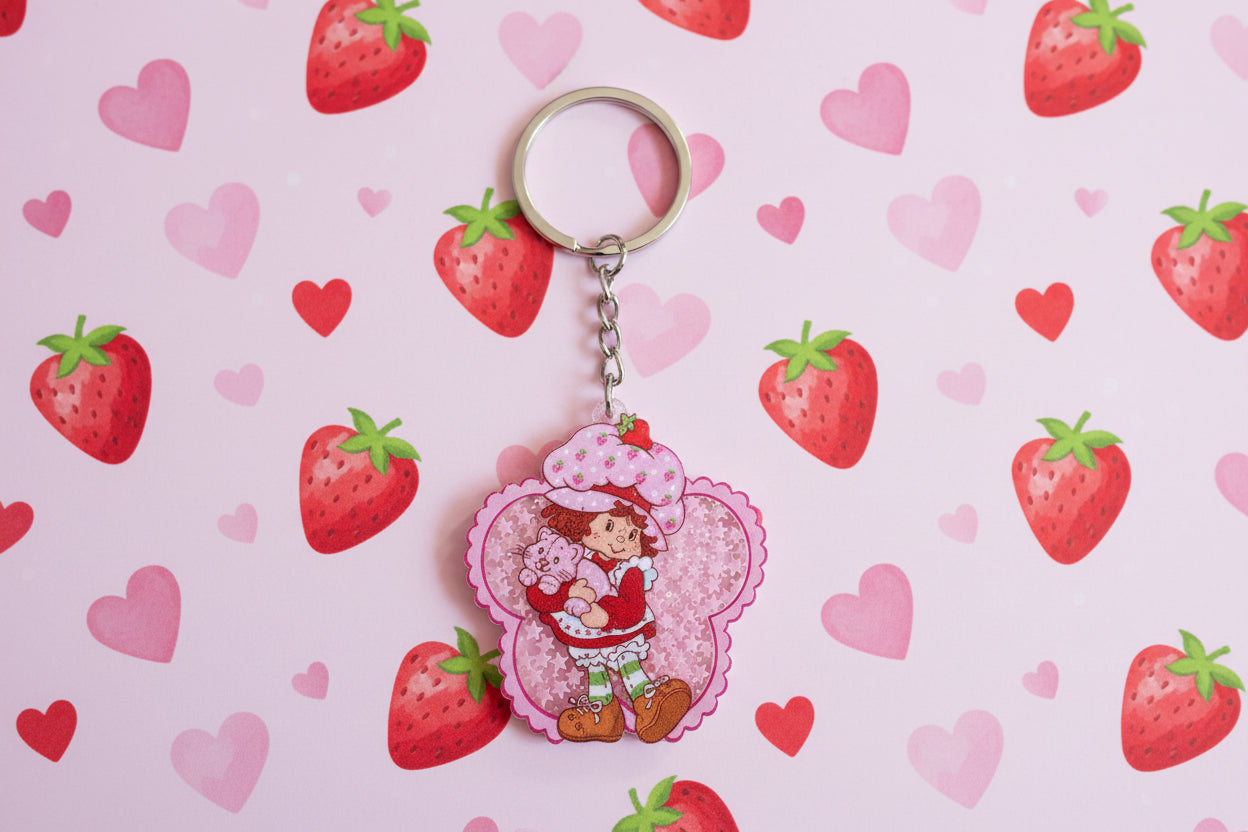 Strawberry Girl  Keychain