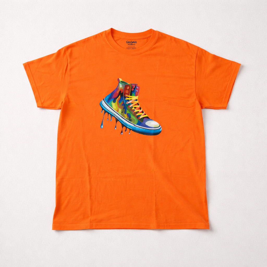 Colorful Dripping Sneaker T-Shirt