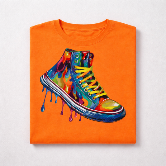 Colorful Dripping Sneaker T-Shirt