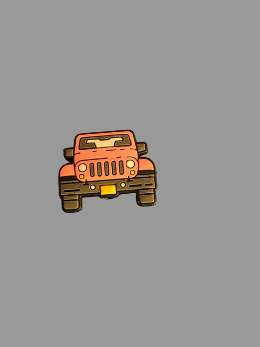 Pink Jeep Focal Bead