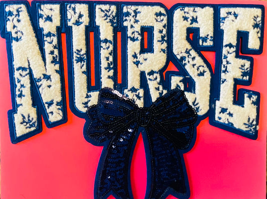 Nurse Chenille Iron On Patches