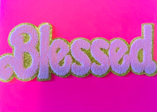 Blessed Chenille Iron On Patches
