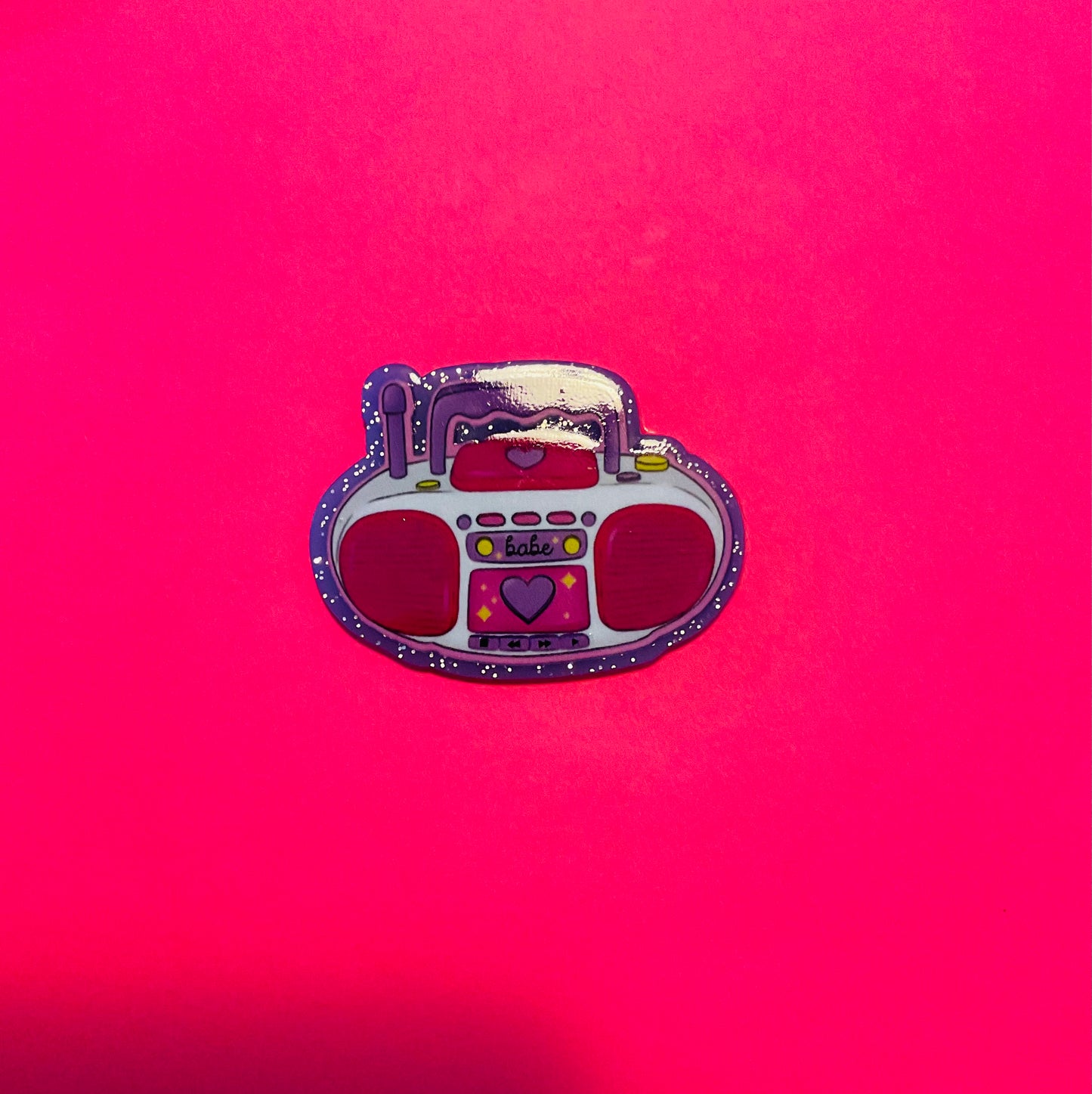 BoomBox Acrylic Flatback Piece