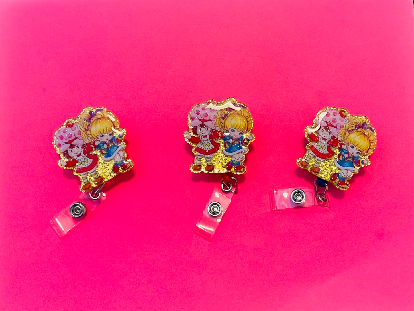 Strawberry & Rainbow Girls Badge Reel