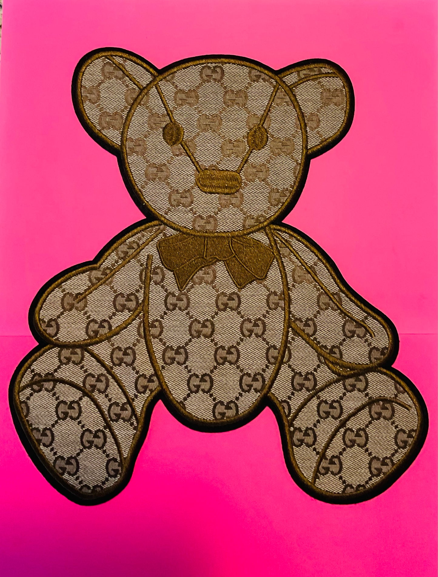 GG Teddy Bear Iron-on Patch