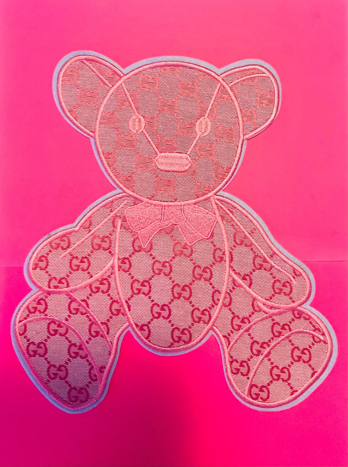 GG Teddy Bear Iron-on Patch