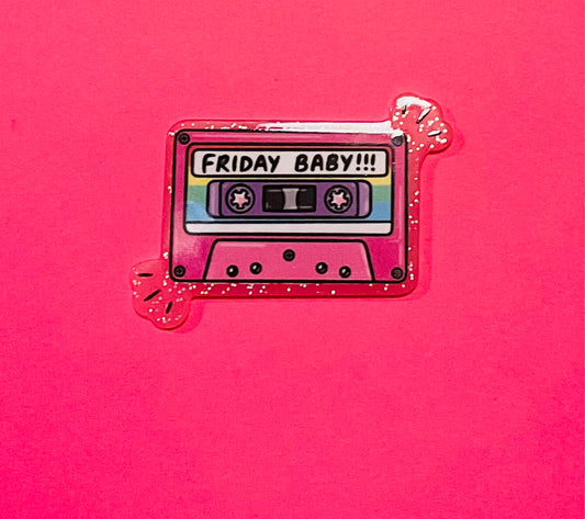Friday Baby Cassette Acrylic Flatback Piece