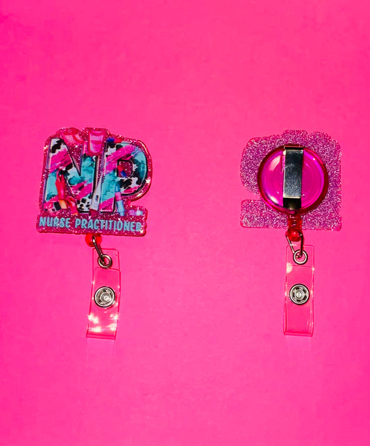 NP Nurse Practitioner Badge Reel