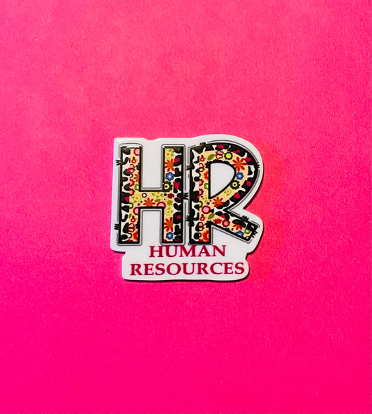 HR Human Resources Acrylic Flatback Piece