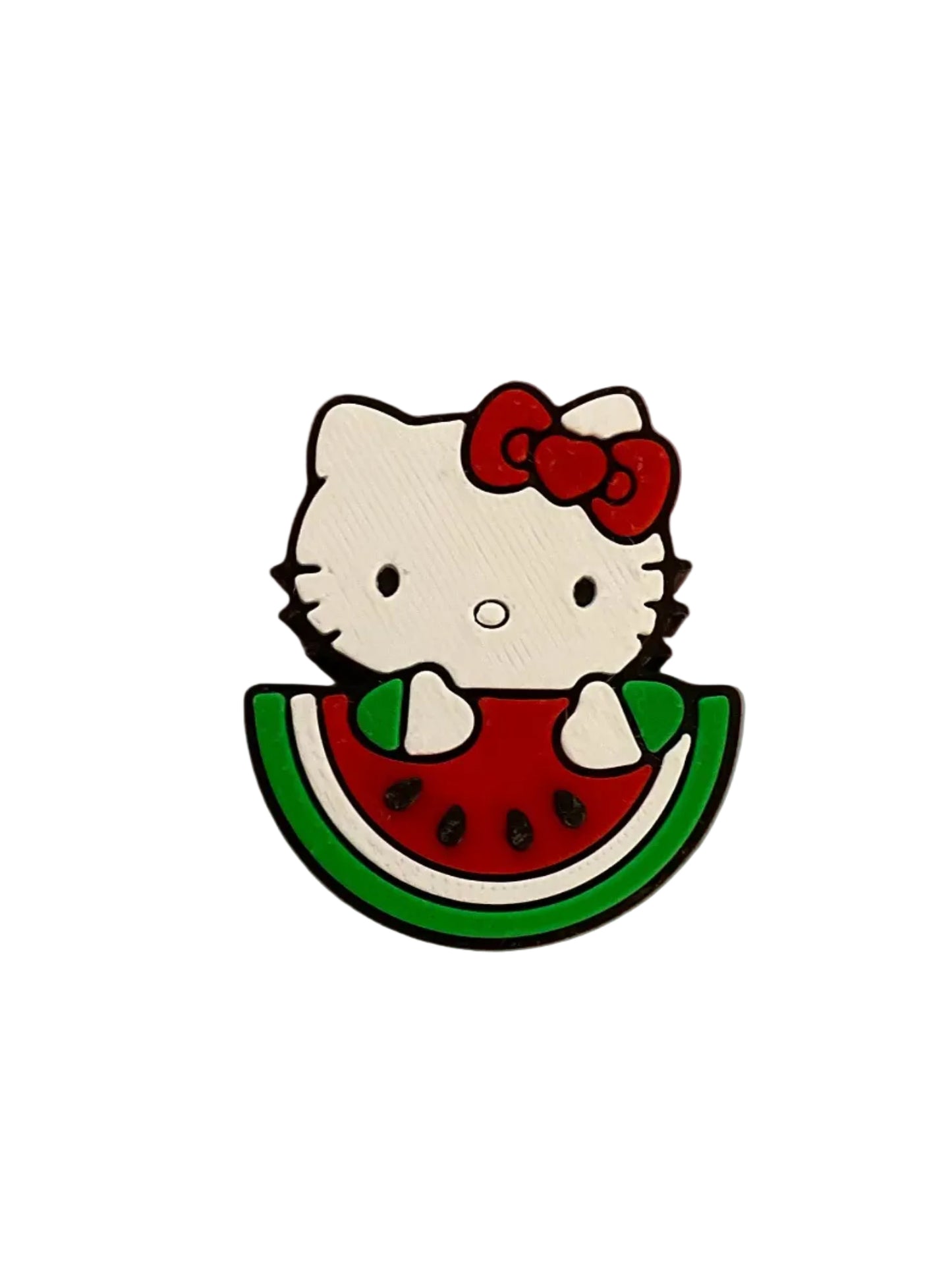 Watermelon Kitty Straw Topper