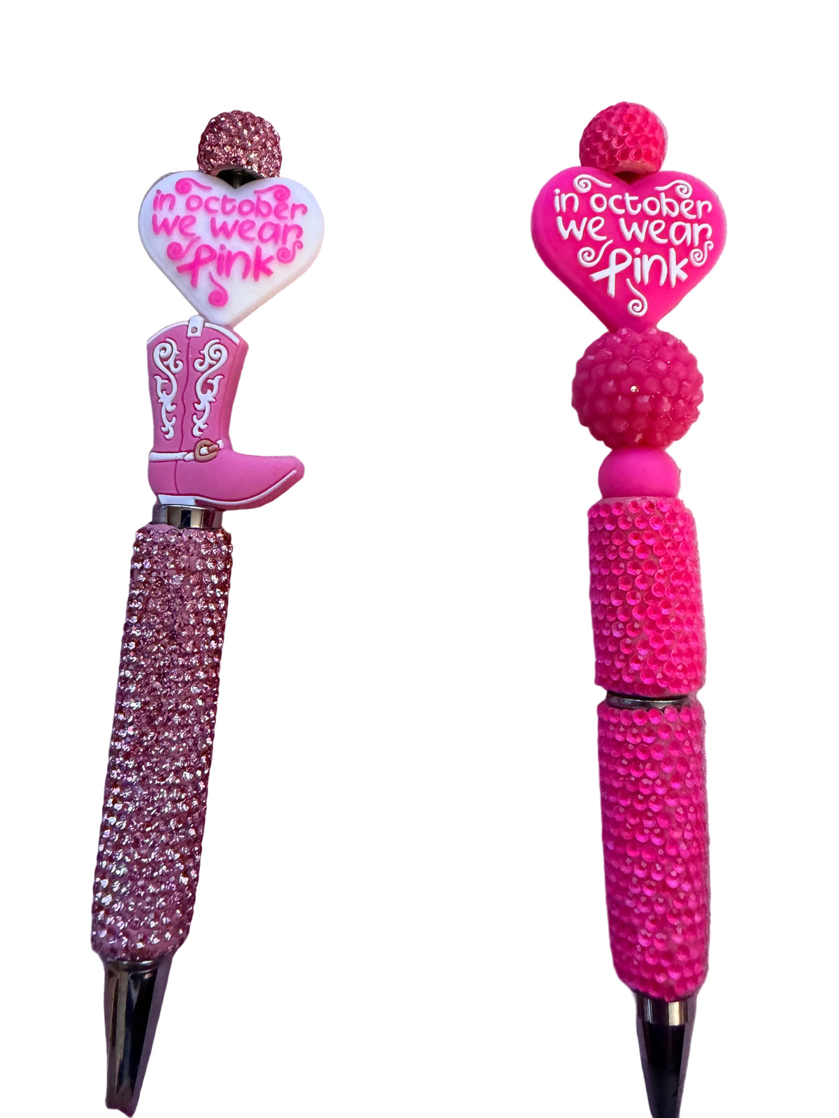 Breast Cancer Awareness Focal Bead Ink Pens
