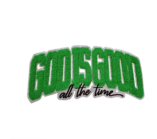 God is Good Chenille Iron On Patches