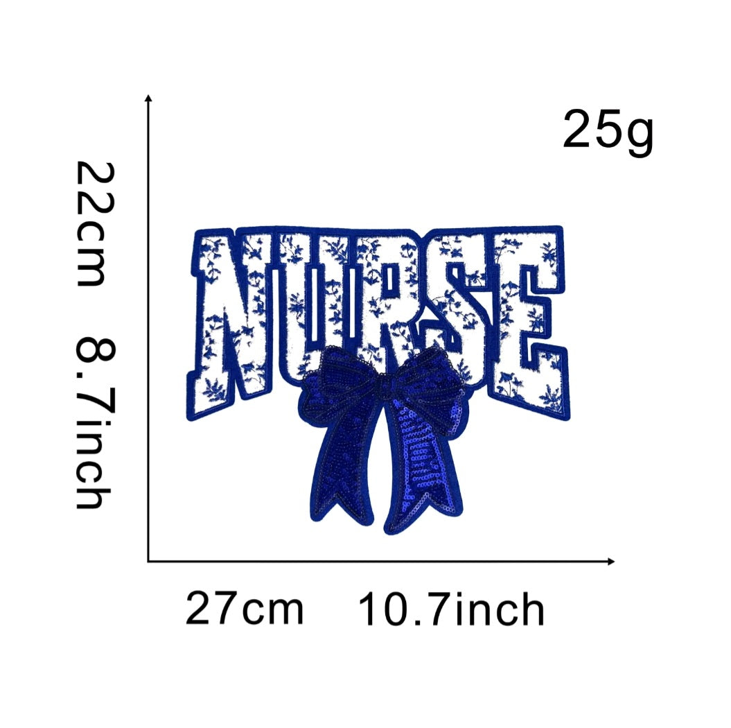 Nurse Chenille Iron On Patches